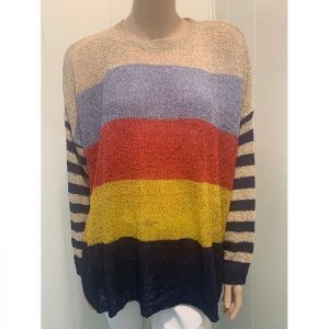 Multi-Stripe Lightweight Sweater